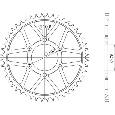 CORONA IN ACCIAIO P532 - Z43 (DIS.14901)