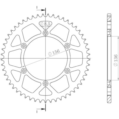 CORONA IN ALLUMINIO P520 - Z49 (DIS.15206) Articolo Sostitutivo: 541520649SPX