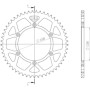 CORONA IN ALLUMINIO P520 - Z49 (DIS.15206) Articolo Sostitutivo: 541520649SPX