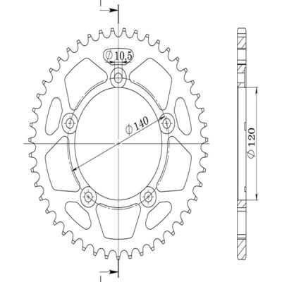 CORONA IN ALLUMINIO P525 - Z44 (DIS.15604)