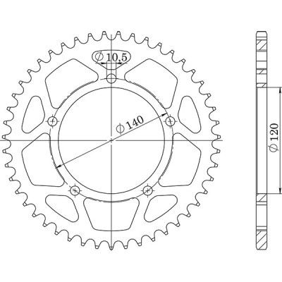 CORONA IN ALLUMINIO P520 - Z40 (DIS.15605)