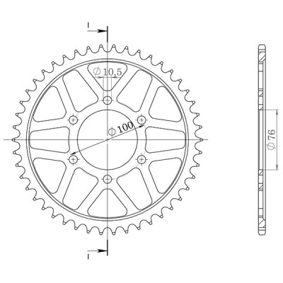 CORONA IN ALLUMINIO P530 - Z45 (DIS.15902)