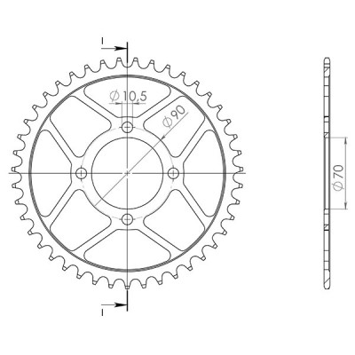 CORONA IN ACCIAIO P520 - Z43 (DIS.16310)