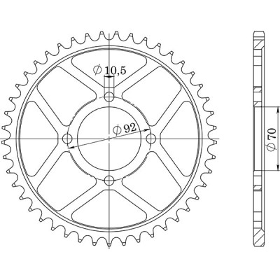 CORONA IN ACCIAIO P530 - Z40 (DIS.16400)