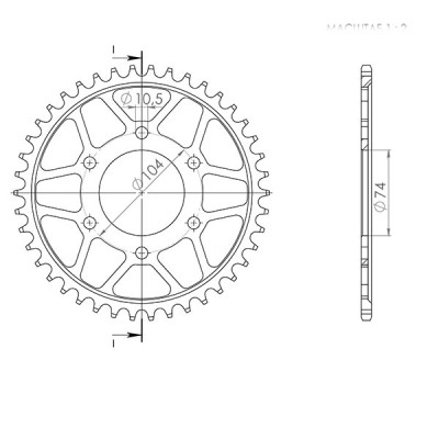 CORONA IN ACCIAIO P530 - Z40 (DIS.16401)