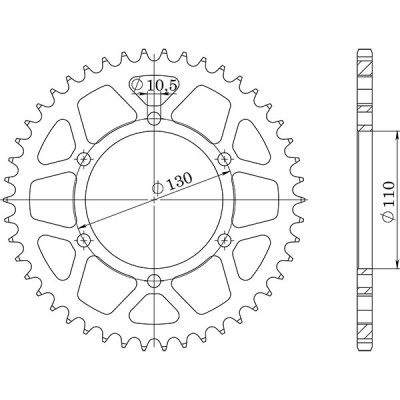 CORONA IN ACCIAIO P520 - Z38 (DIS.16500)