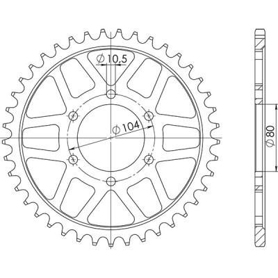 CORONA IN ACCIAIO P630 - Z32 (DIS.16601)