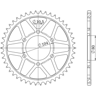 CORONA IN ACCIAIO P530 - Z38 (DIS.16604)