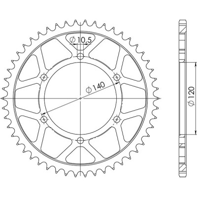 CORONA IN ACCIAIO P525 - Z45 (DIS.16605)