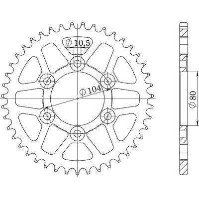 CORONA IN ACCIAIO P525 - Z40 (DIS.16610)