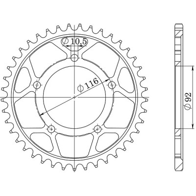 CORONA IN ACCIAIO P530 - Z41 (DIS.16702)