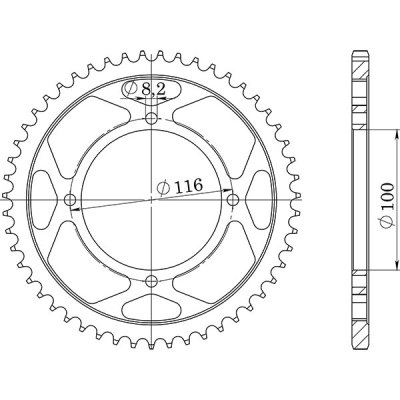 CORONA IN ALLUMINIO P428 - Z49 (DIS.17105)