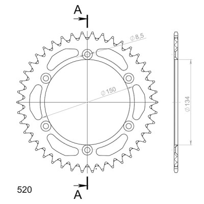 CORONA IN ALLUMINIO P520 - Z46 (DIS.17204)