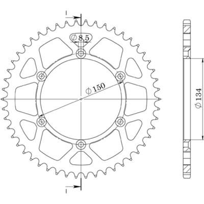 CORONA IN ALLUMINIO P520 - Z49 (DIS.17206) Articolo Sostitutivo: 541720649SPX