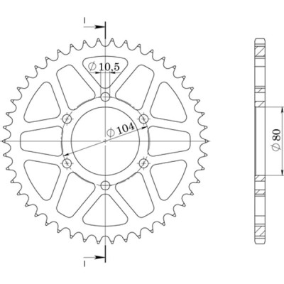 CORONA IN ALLUMINIO P520 - Z43 (DIS.17403)