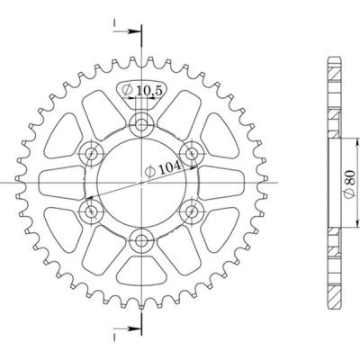 CORONA IN ALLUMINIO P525 - Z41 (DIS.17610)