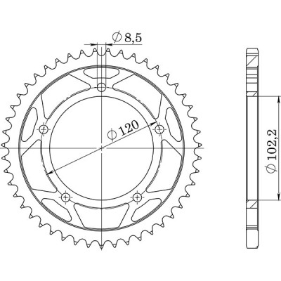 CORONA IN ACCIAIO P420 - Z47 (DIS.35104)