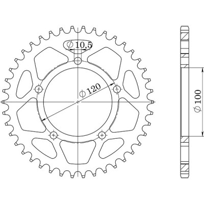 CORONA IN ACCIAIO P520 - Z40 (DIS.35801)