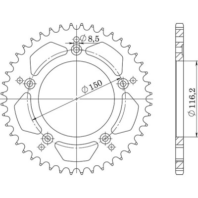 CORONA IN ALLUMINIO P520 - Z41 (DIS.36306)