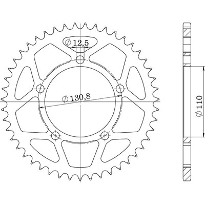 CORONA IN ALLUMINIO P520 - Z45 (DIS.36701)