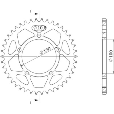 CORONA IN ALLUMINIO P520 - Z45 (DIS.36801)