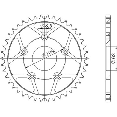 CORONA IN ACCIAIO P520 - Z38 (DIS.44203)