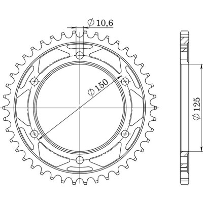 CORONA IN ACCIAIO P525 - Z42 (DIS.44501)