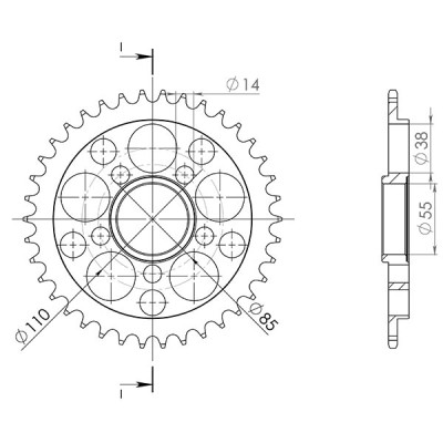 CORONA IN ACCIAIO P525 - Z41 (DIS.50605)