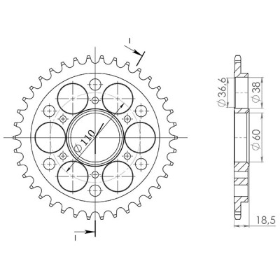 CORONA IN ACCIAIO P525 - Z40 (DIS.50801)