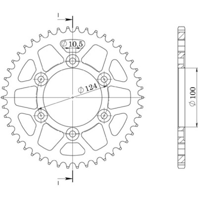 CORONA IN ALLUMINIO P520 - Z38 (DIS.51602)