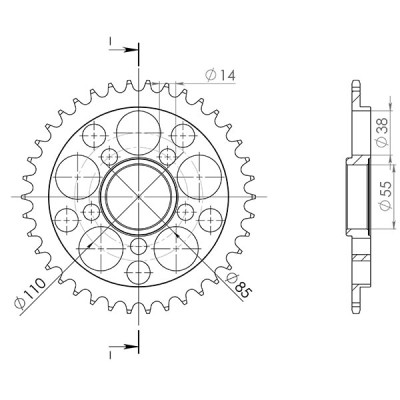 CORONA IN ALLUMINIO P520 - Z36 (DIS.51606)