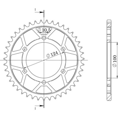 CORONA IN ALLUMINIO P525 - Z37 (DIS.51609)