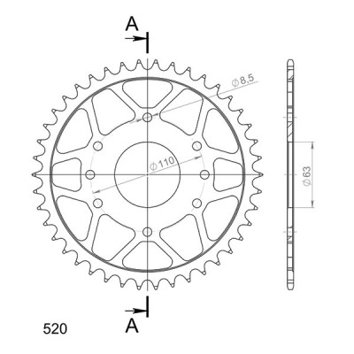 CORONA IN ACCIAIO P520 - Z42 (DIS.71202)