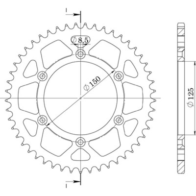 CORONA IN ALLUMINIO P520 - Z38 (DIS.72304)