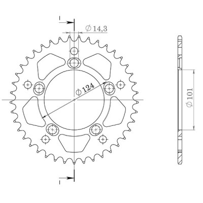 CORONA IN ALLUMINIO P525 - Z38 (DIS.72400)