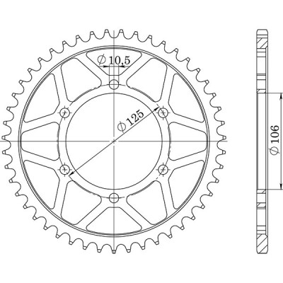 CORONA IN ACCIAIO P525 - Z47 (DIS.86501)