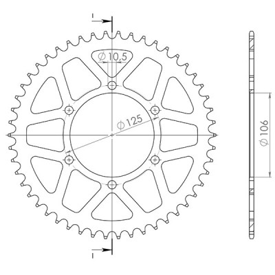 CORONA IN ALLUMINIO P520 - Z46 (DIS.87502)