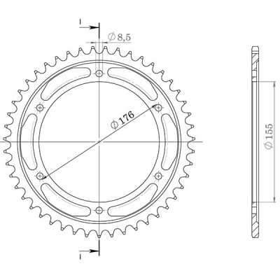 CORONA IN ALLUMINIO P530 - Z43 (DIS.87601)