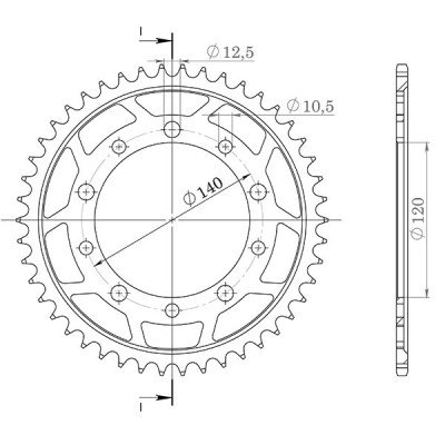 CORONA IN ALLUMINIO P530 - Z41 (DIS.87603)