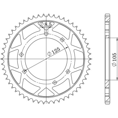 CORONA IN ACCIAIO P428 - Z52 (DIS.92130)