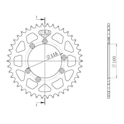 CORONA IN ALLUMINIO P520 - Z44 (DIS.93303)