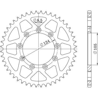 CORONA IN ALLUMINIO P520 - Z51 (DIS.93314)