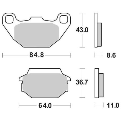 PASTIGLIE FRENO SBS 154CT