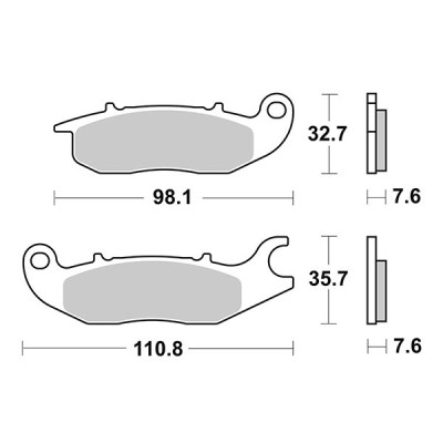 PASTIGLIE FRENO SBS 180HM