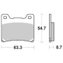 PASTIGLIE FRENO ANTERIORE SBS 555HS