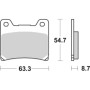 PASTIGLIE FRENO ANTERIORE RACING SBS 555DCC