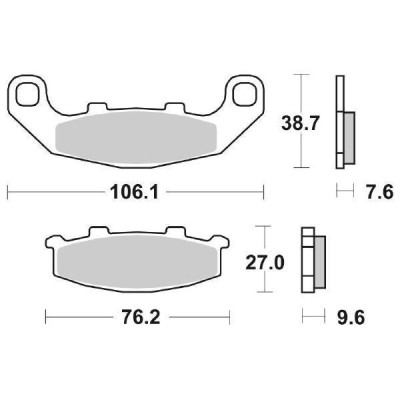 PASTIGLIE FRENO ANTERIORE SBS 615HS