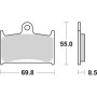 PASTIGLIE FRENO ANTERIORE RACING SBS 624DCC