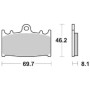 PASTIGLIE FRENO ANTERIORE SBS 631HS