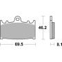 PASTIGLIE FRENO ANTERIORE RACING SBS 631DCC